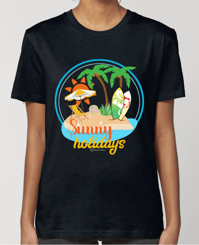 T-shirt Femme Sunny holidays - modèle t-shirt clair par bigpapa-factory