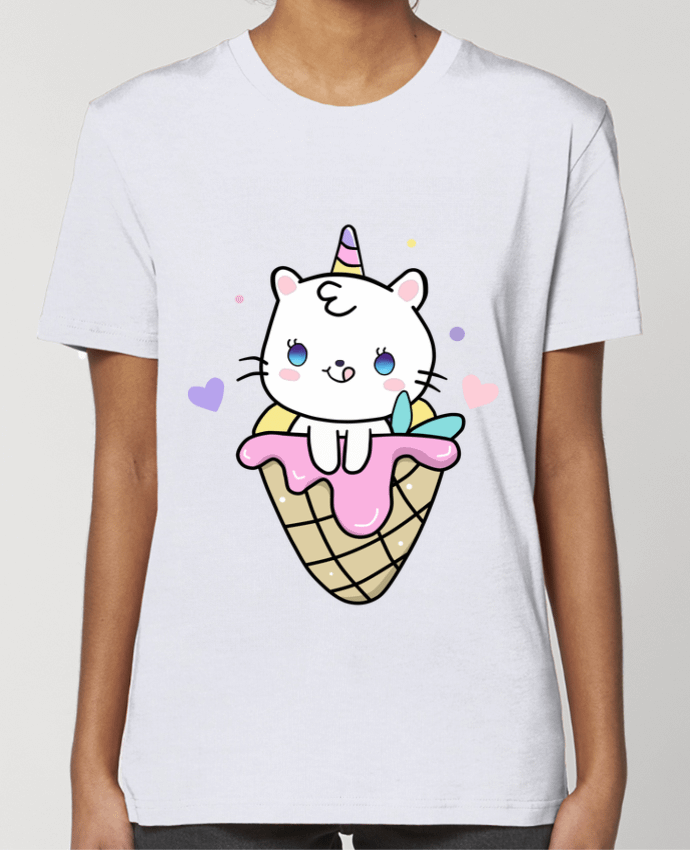 T-shirt Femme Gato Unicornio Helado Cucurucho par MaaxLoL