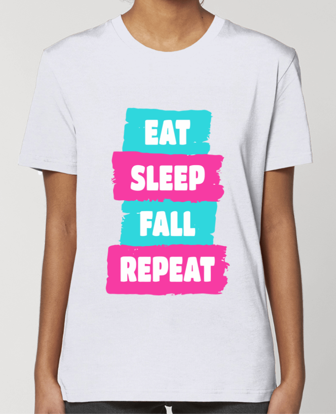 T-shirt Femme Eat Sleep Fall Repeat - Fall Guys par Geekshow