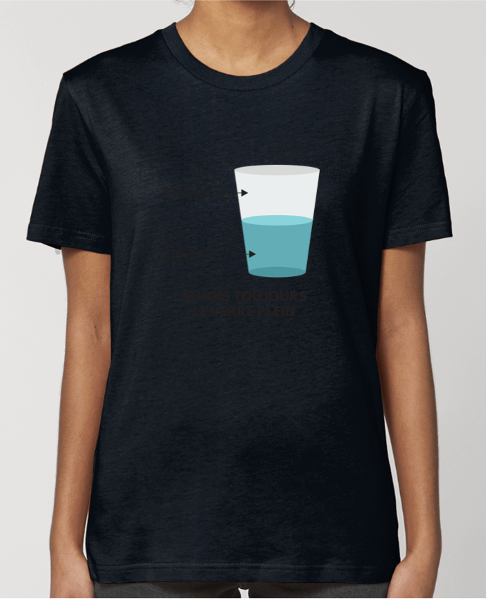 T-shirt Femme Toujours voir le verre plein par tunetoo