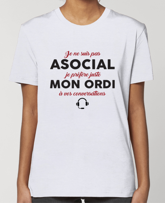 T-shirt Femme Je préfère mon ordi par tunetoo