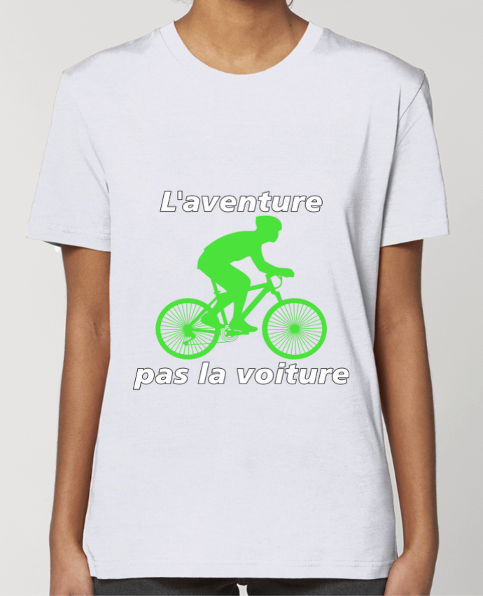 T-shirt Femme L'aventure pas la voiture avec vélo vert por LV-CREATOR