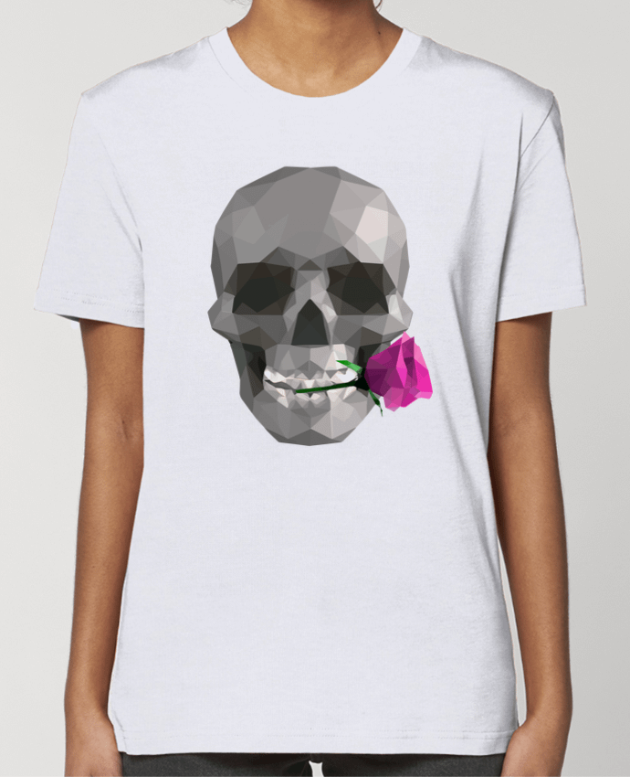T-shirt Femme Tête de mort et rose par justsayin