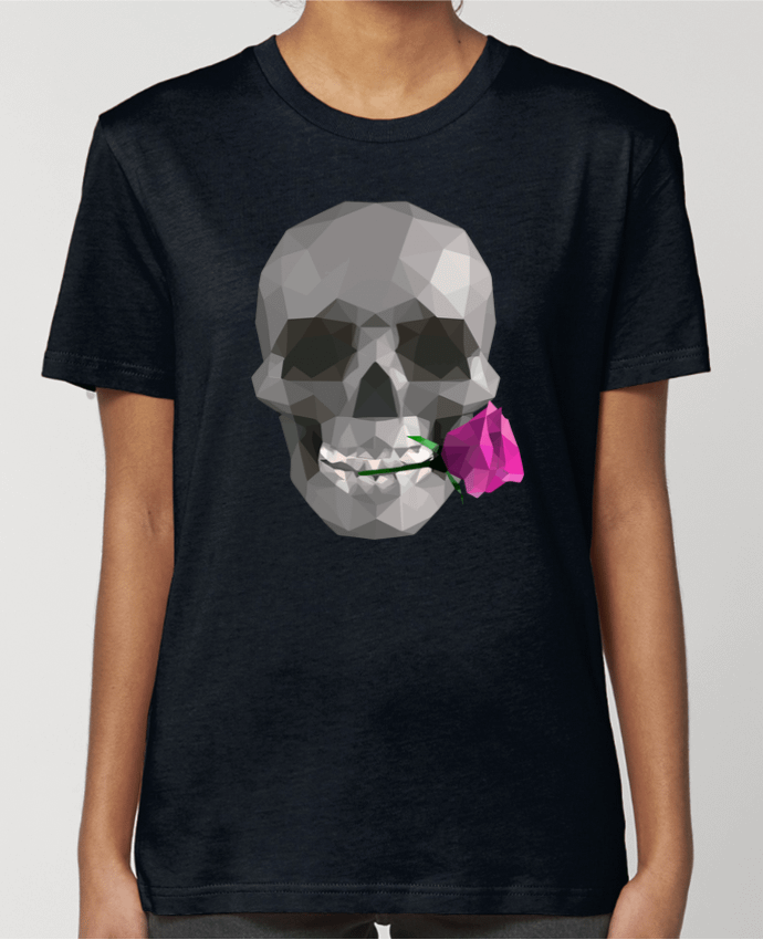 T-shirt Femme Tête de mort et rose par justsayin