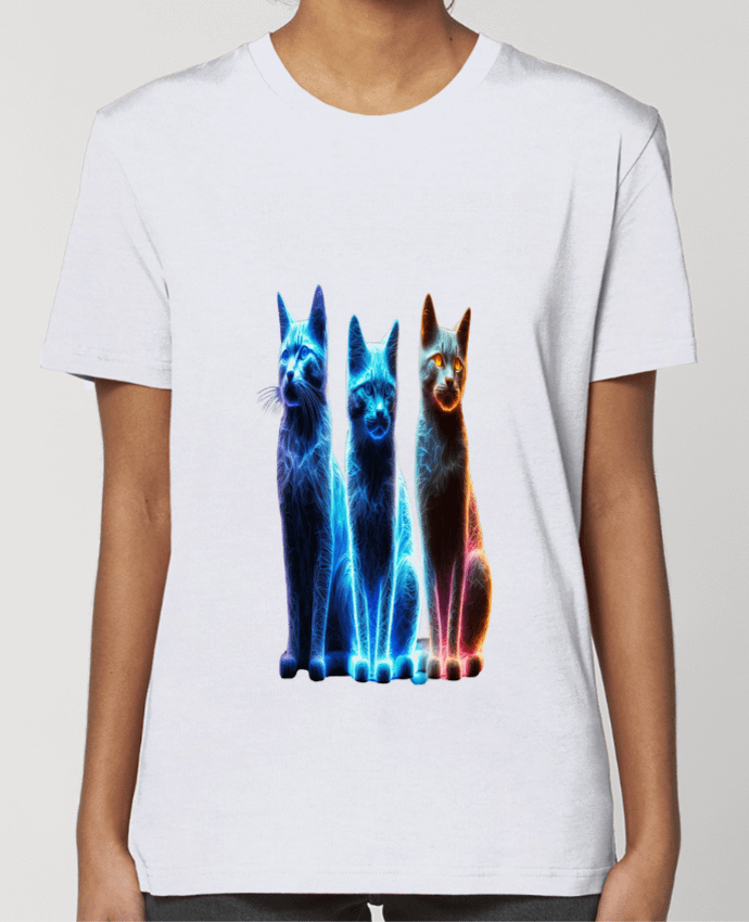 T-shirt Femme Chats Néons par InkBK