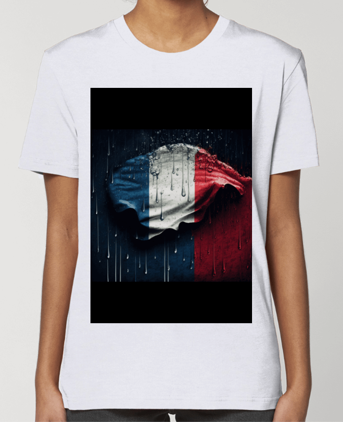 T-shirt Femme Drapeau France sous la Pluie par NewDesignPhoto