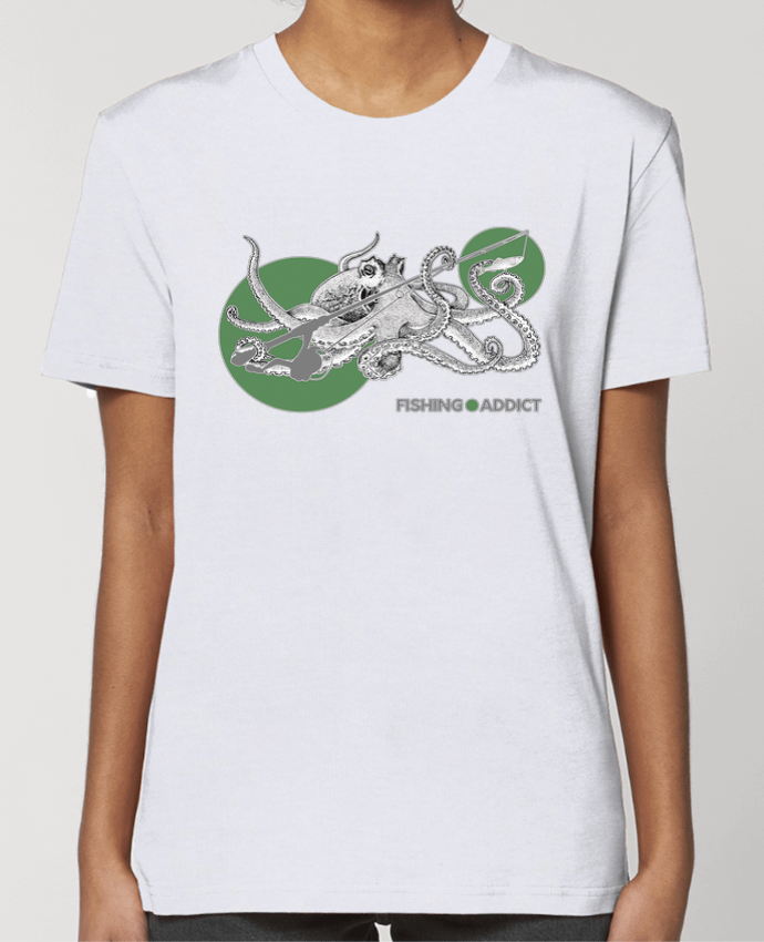 T-shirt Femme Fishing Addict par Geronimo Gorilla SylverBack