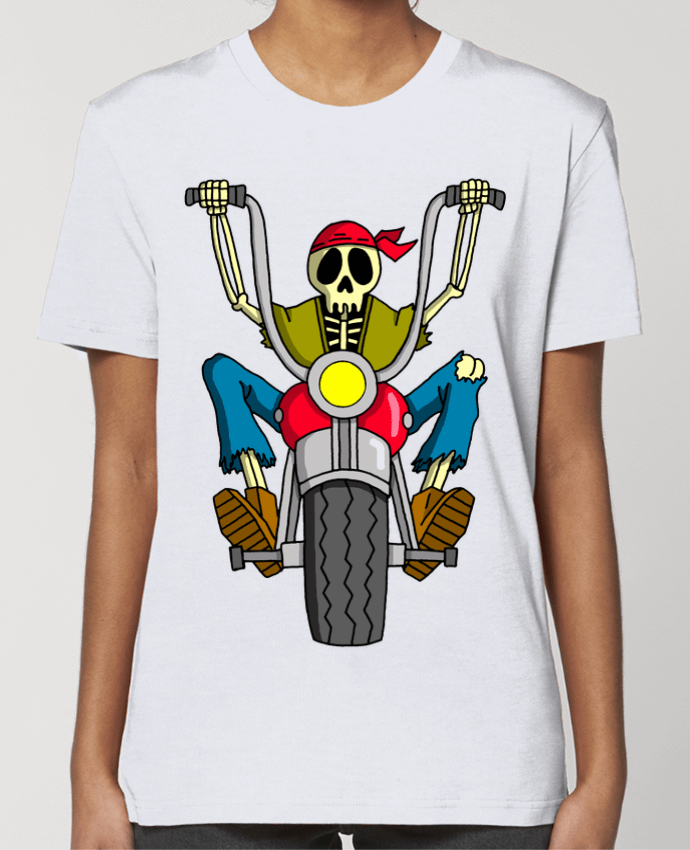 T-shirt Femme Squelette motard par LAGUENY