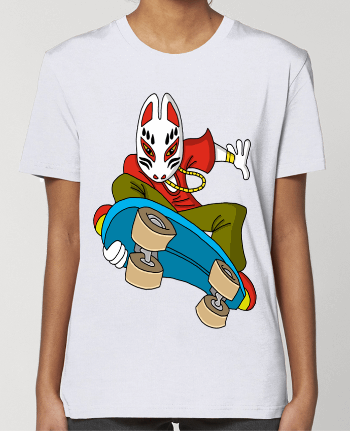 T-shirt Femme Renard étrange en skateboard par LAGUENY