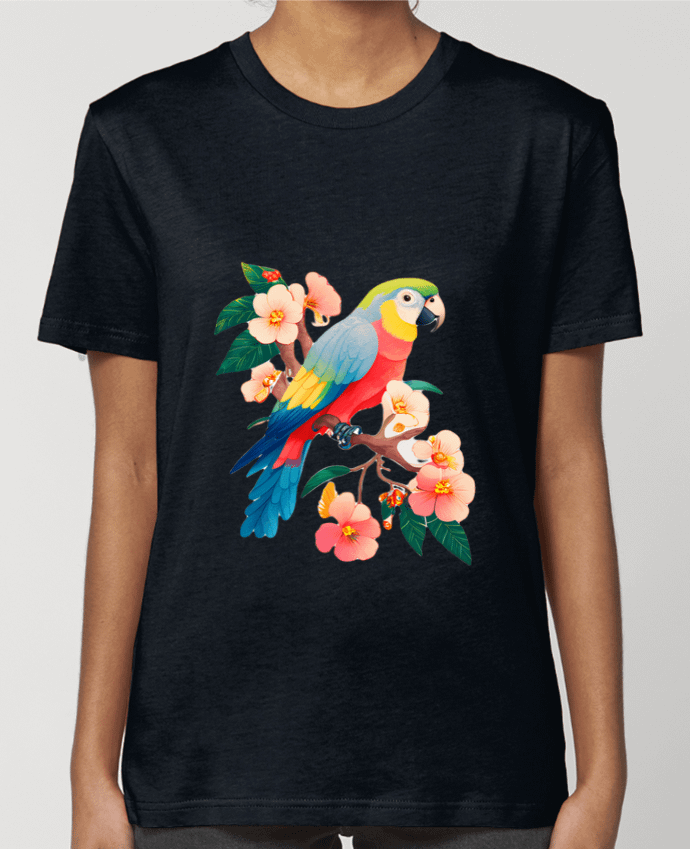 T-shirt Femme perroquet fleurie par EliseDesign