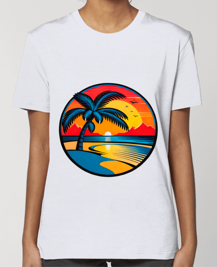 T-shirt Femme plage palmier sable par EliseDesign