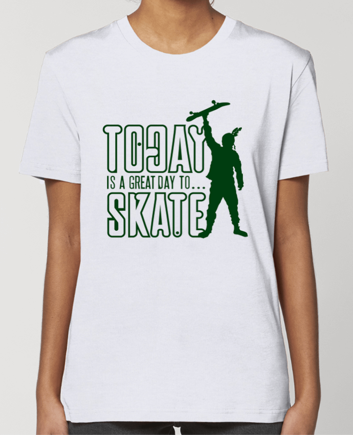 T-shirt Femme Today is a Great Day to Skate - Green par Geronimo Gorilla SylverBack