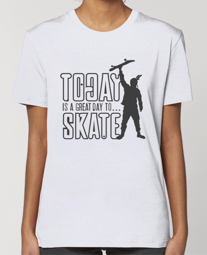 T-shirt Femme Today is a Great Day to Skate - Grey par Geronimo Gorilla SylverBack