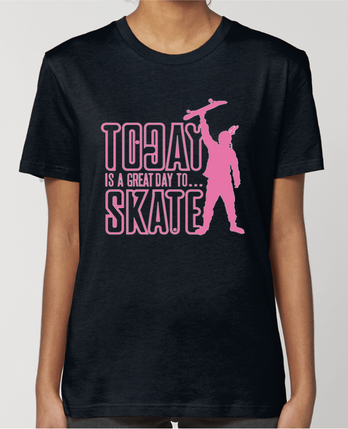 T-shirt Femme Today is a Great Day to Skate - Pink par Geronimo Gorilla SylverBack