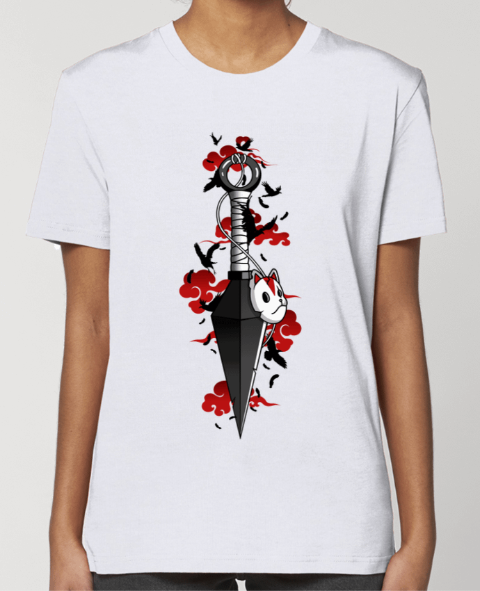 T-shirt Femme Kunai nuages rouges corbeaux - Japonais par LM2Kone