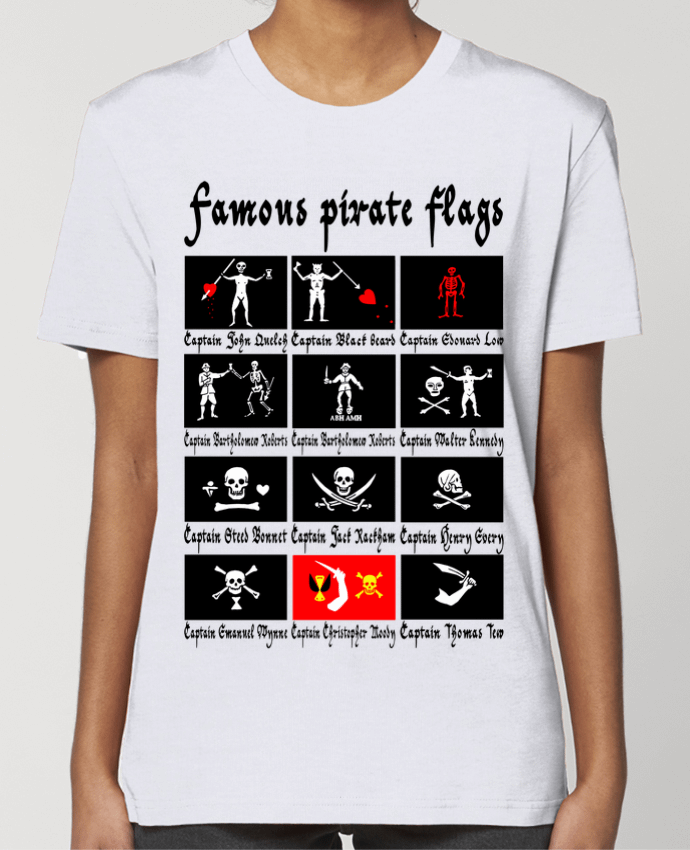 T-shirt Femme Drapeaux pirates célèbres par LAGUENY
