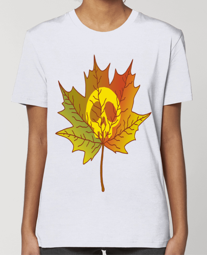 T-shirt Femme Crâne et feuille morte par LAGUENY