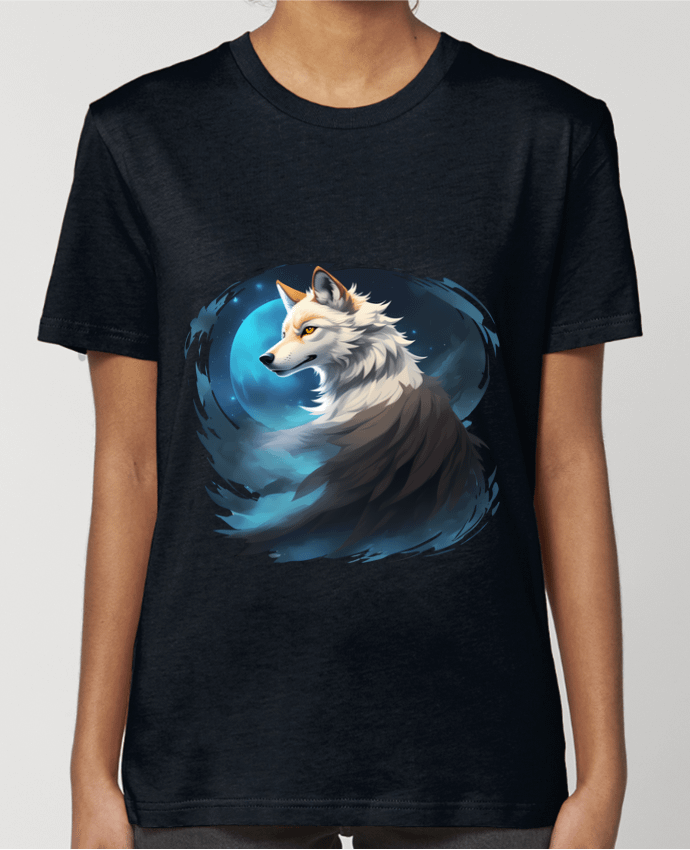 T-shirt Femme La Lueur du Loup : Entre Ténèbres et Mystère par ALXCOOZ1 DESIGN