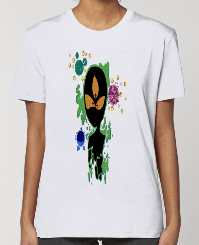 T-shirt Femme Alien verde par Modafoquitas