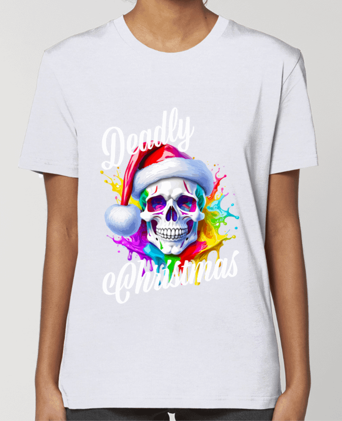 T-shirt Femme Skull Noël couleur. Deadly Christmas par Featheart