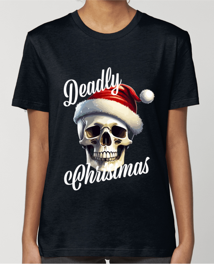 T-shirt Femme Skull Noël. Deadly Christmas par Featheart