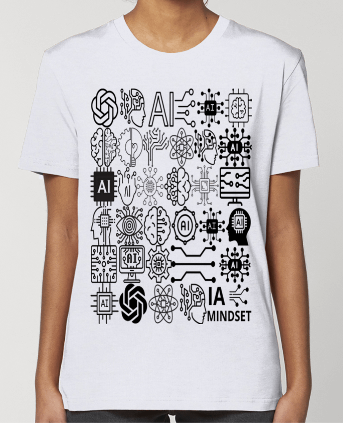 T-shirt Femme INTELLIGENCE ARTIFICIELLE MOTIF NOIR ET BLANC IA MINDSET AI par LIAMRIVIERART
