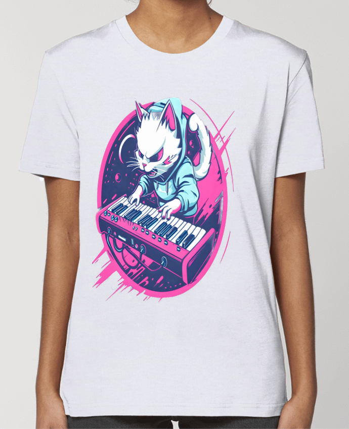T-shirt Femme SYNTH CAT ELECTRO-POP par PhilK