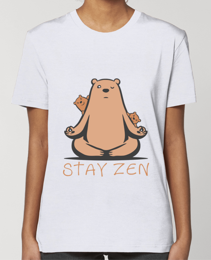 T-shirt Femme ours yoga zen par Bertrand CutOriginalArt
