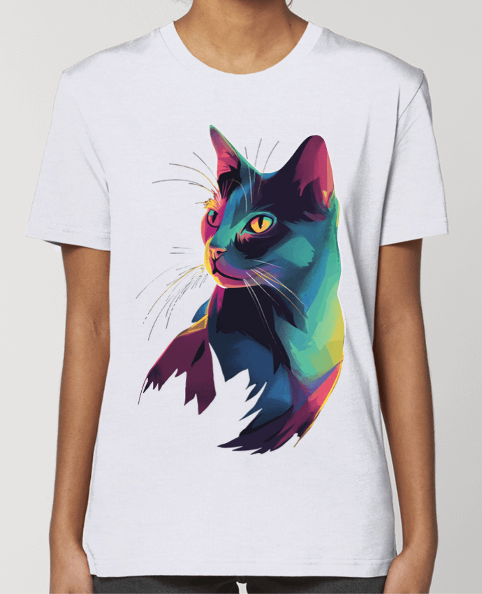 T-shirt Femme Illustration de Chat stylisé par KronoArt