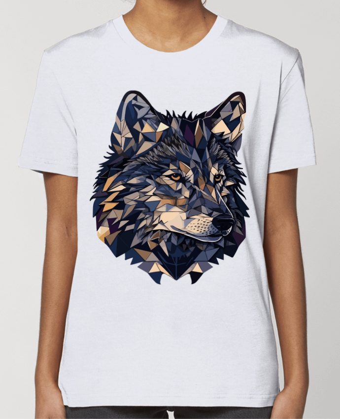 T-shirt Femme Loup stylisé, géométrique par KronoArt