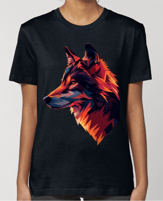 T-shirt Femme Illustration de Loup stylisé par KronoArt