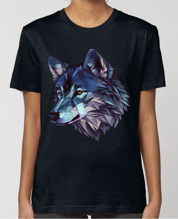 T-shirt Femme Loup stylisé, géométrique par KronoArt