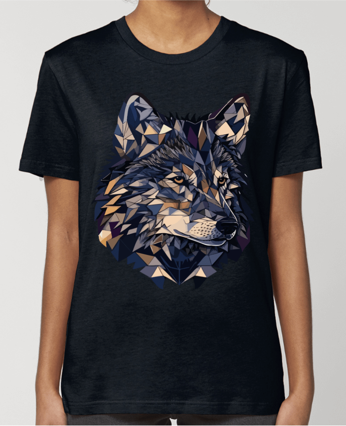 T-shirt Femme Loup stylisé, géométrique par KronoArt