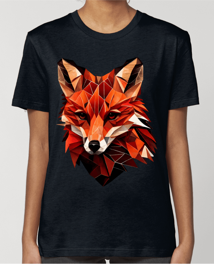 T-shirt Femme Renard stylisé, Géométrique par KronoArt