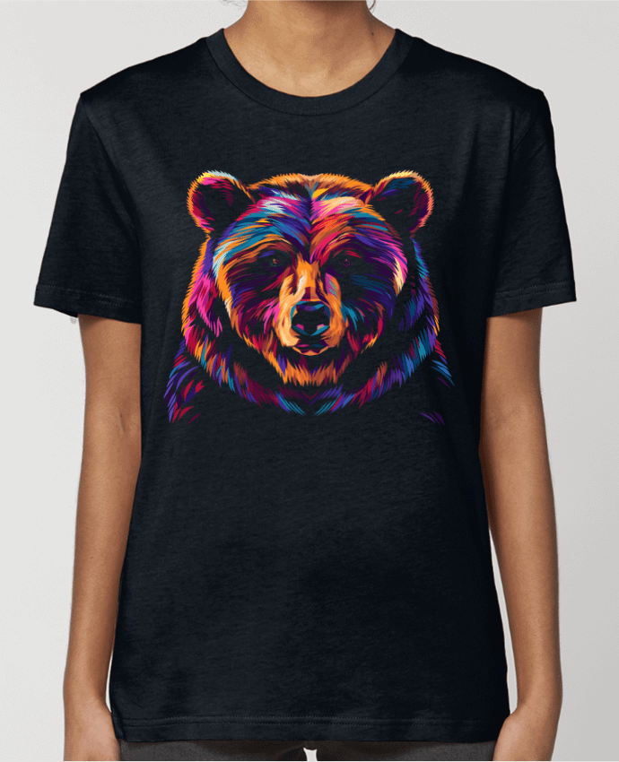 T-shirt Femme Illustration d'Ours stylisé par KronoArt