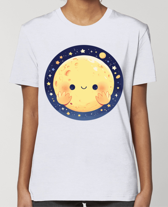 T-shirt Femme La Lune qui sourit par KronoArt