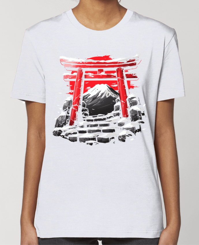 T-shirt Femme Temple Japonnais et Mont Fuji par KronoArt
