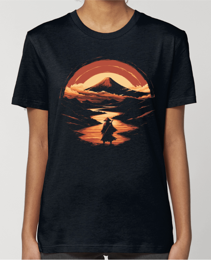 T-shirt Femme Samouraï et Mont Fuji par KronoArt