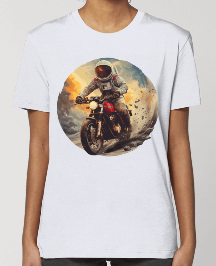 T-shirt Femme Un astronaute sur une moto par KronoArt