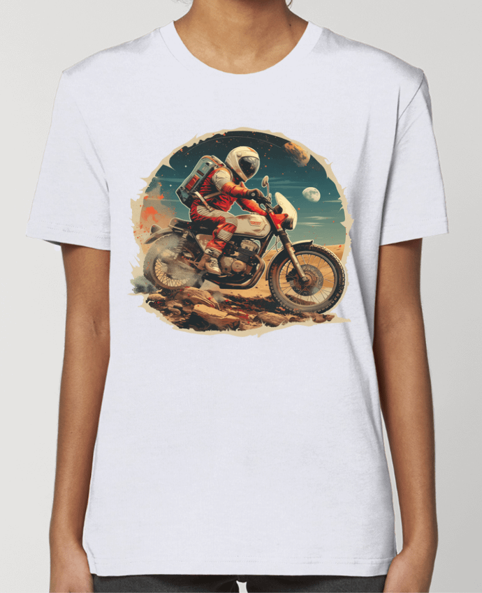 T-shirt Femme Un astronaute sur une moto par KronoArt