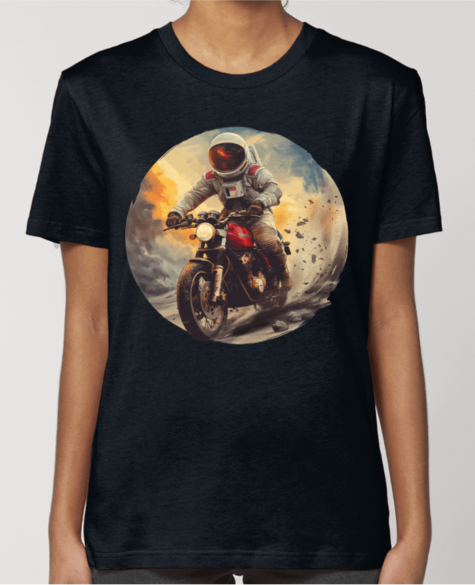 T-shirt Femme Un astronaute sur une moto par KronoArt