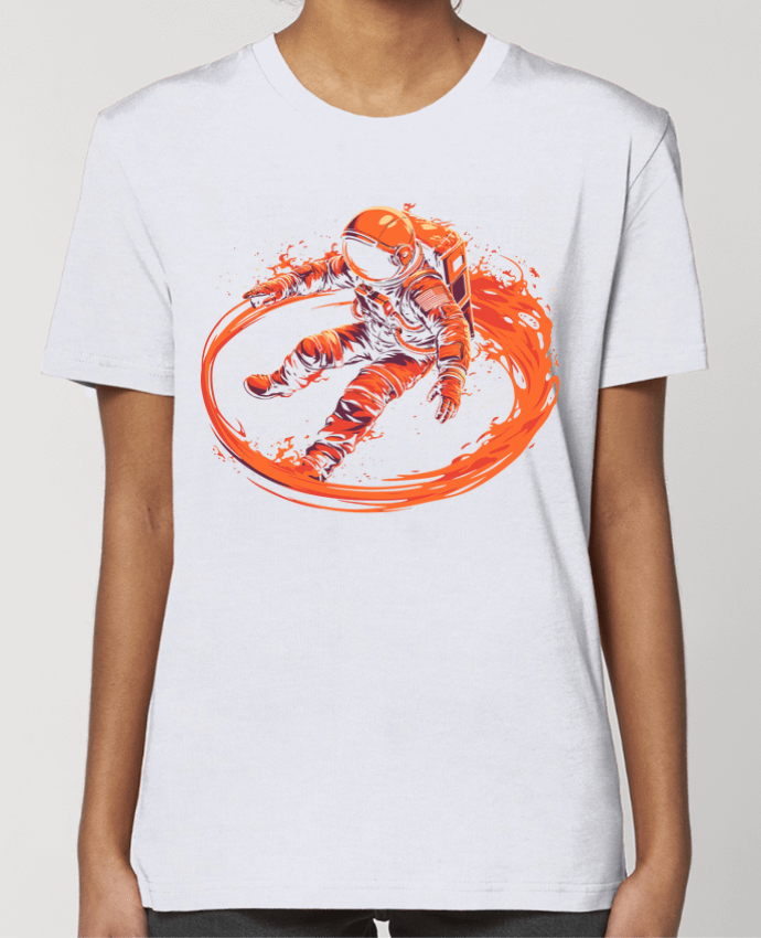 T-shirt Femme Astronaute encerclé par des flammes par KronoArt