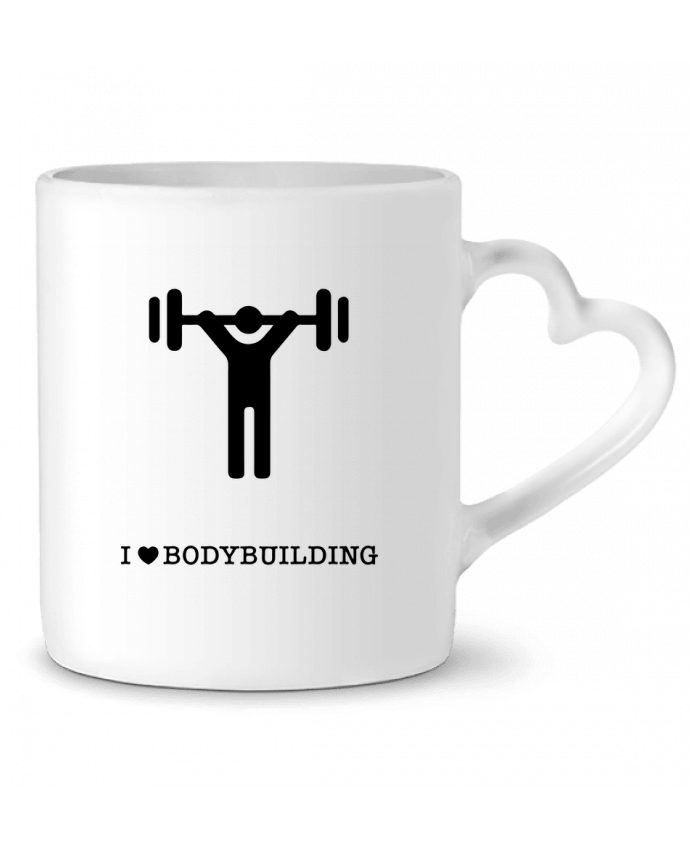 Mug Heart I love bodybuilding by will
