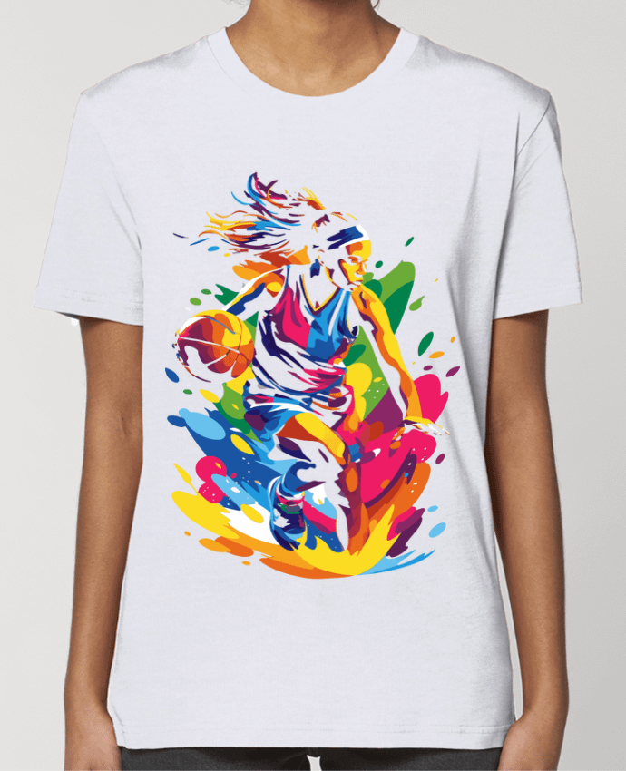 T-shirt Femme Femme qui fait du basket por KronoArt