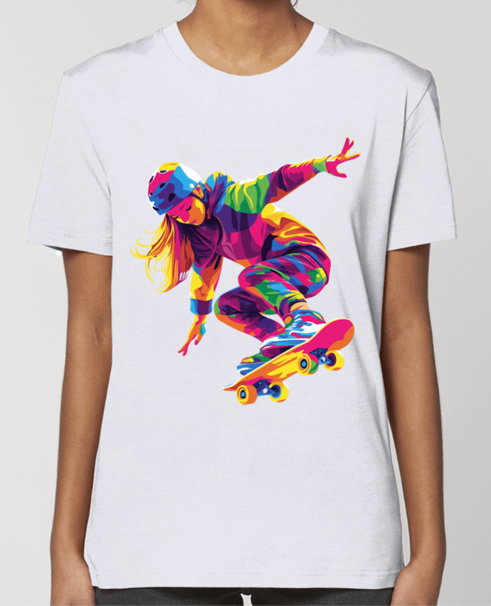T-shirt Femme Femme qui fait du Skate par KronoArt