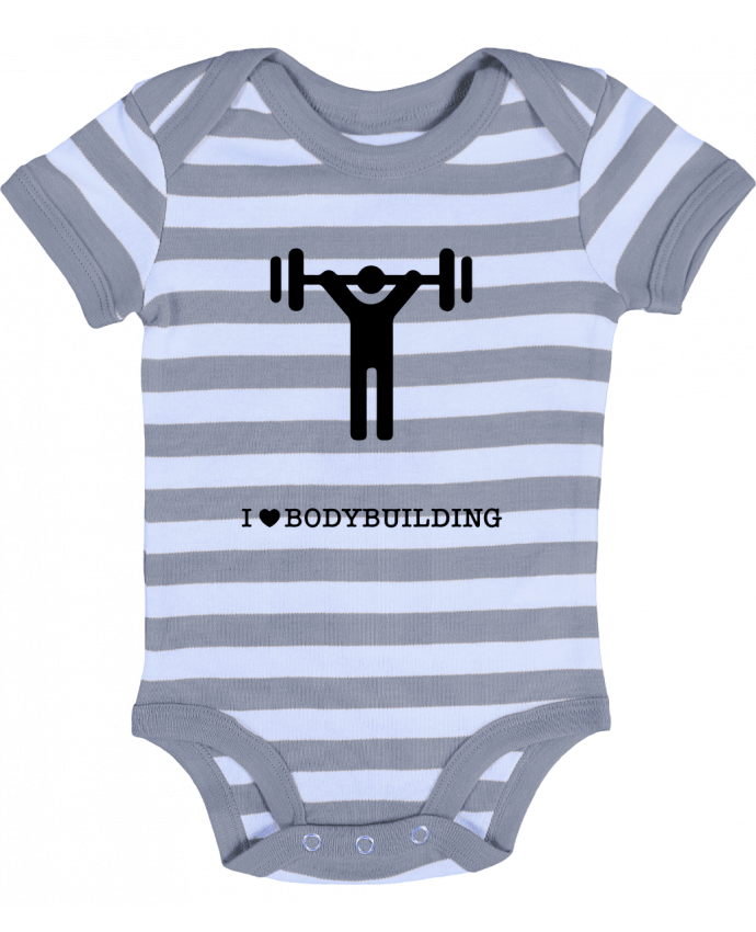 Baby Body striped I love bodybuilding - will