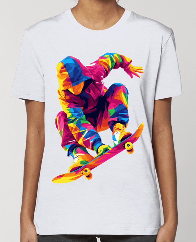 T-shirt Femme Homme qui fait du Skate par KronoArt
