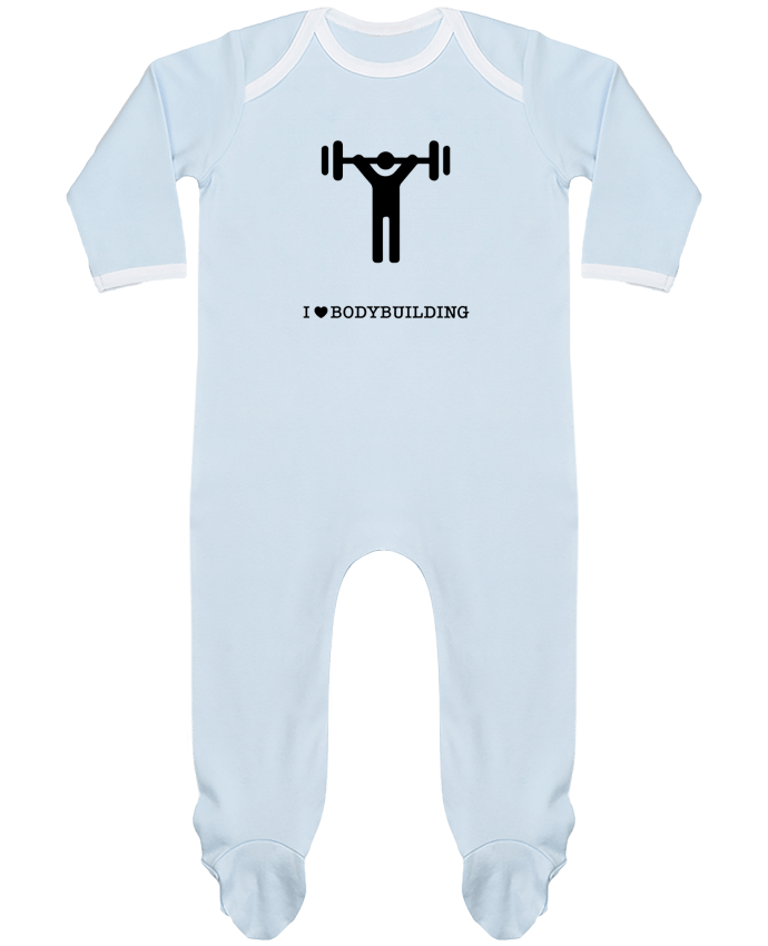 Baby Sleeper long sleeves Contrast I love bodybuilding by will