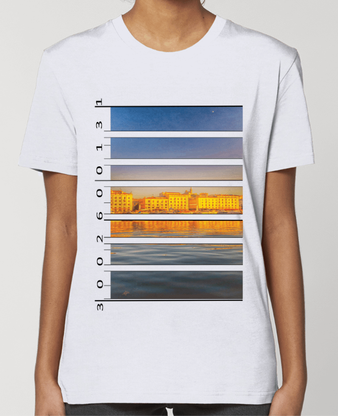 T-shirt Femme Marseille Notre Dame De La Garde, le Vieux-Port et la lune par Bobraïs