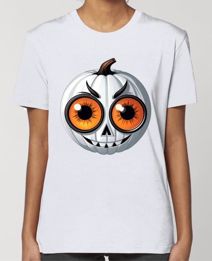 T-shirt Femme WHITE PUMPKIN WITH EYES par 33designerarte